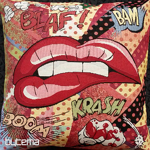 Gobelínový povlak na polštář COMICS LIPS