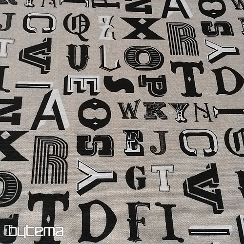 Dekorační látka TYPE písmena