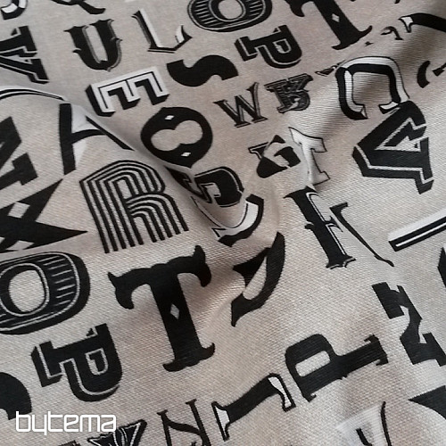 Dekorační látka TYPE písmena