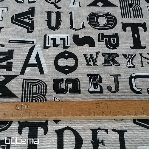 Dekorační látka TYPE písmena