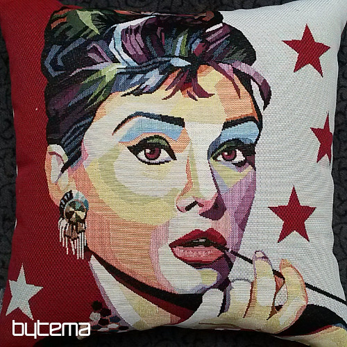Gobelínový povlak na polštář COMICS Audrey Hepburn