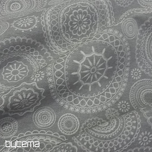 Dekorační látka MANDALA FONDO šedá