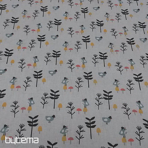 Bavlněná látka PTÁČEK ZIZO