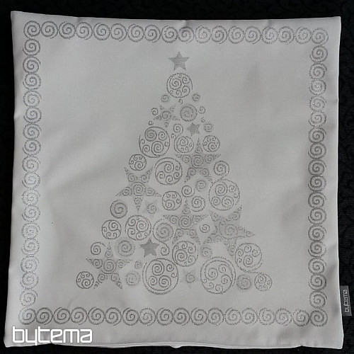 Povlak na vánoční dekorační polštář FLASH silver šedá