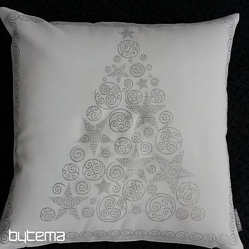 Povlak na vánoční dekorační polštář FLASH silver šedá