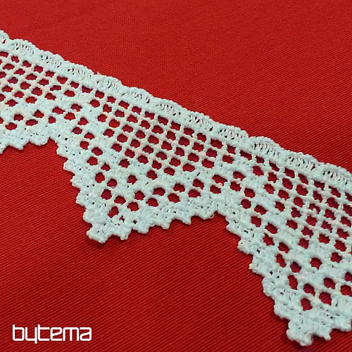 Krajka 5432/0010 5,3 cm bílá matná