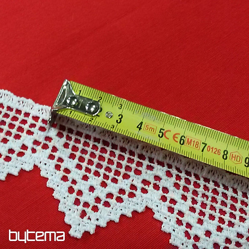 Krajka 5432/0010 5,3 cm bílá matná