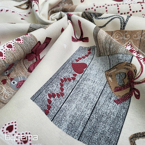 Dekorační látka TM PATCHWORK bordó