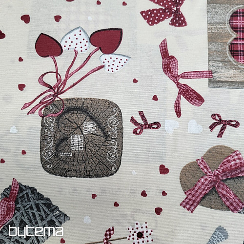 Dekorační látka TM PATCHWORK bordó