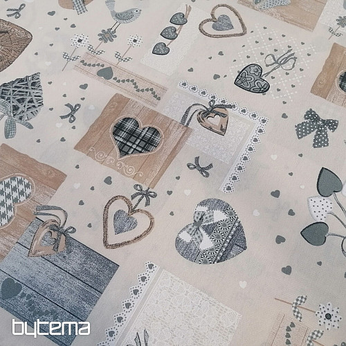 Dekorační látka TM PATCHWORK beige