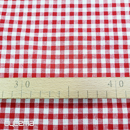 Dekorační látka KANAFAS červený 0.5x0.5 cm