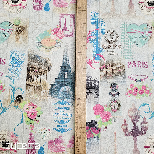 Dekorační látka PARIS digitální tisk 3D