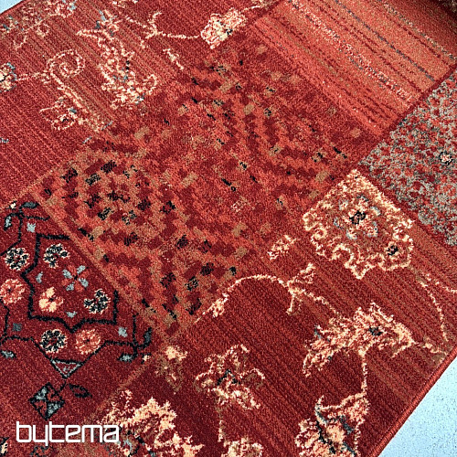 Luxusní vlněný běhoun ROYAL PATCHWORK red