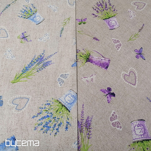 Dekorační látka LEVANDULE  modrá