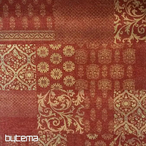 Luxusní vlněný koberec DJOBIE PATCH red