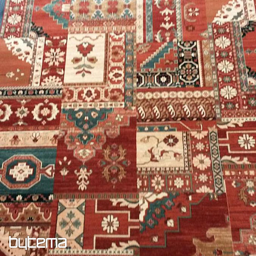 Luxusní vlněné koberce ROYAL PATCHWORK multi red