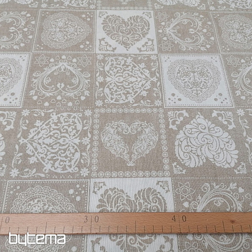 Dekorační látka AMORE BLANCO