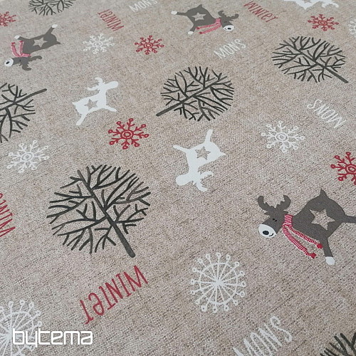 Dekorační vánoční látka FROZEN