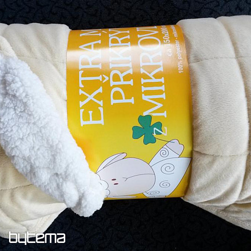 Deka z mikrovlákna EXTRA MĚKKÁ OVEČKA prošev smetanová