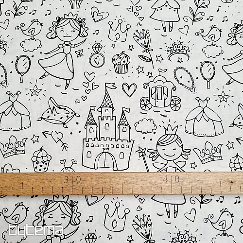 Látka na malování PRINCEZNY