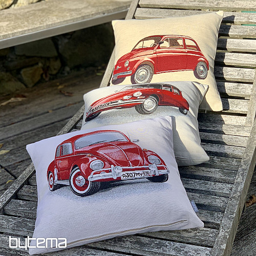 Gobelínový povlak na polštář VW BROUK ČERVENÝ