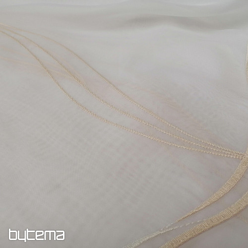 Vyšívaná luxusní záclona bílá - krémová GERSTER 556/23