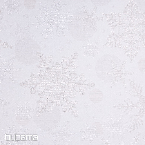 Dekorační žakárová látka VLOČKY II. natur silver