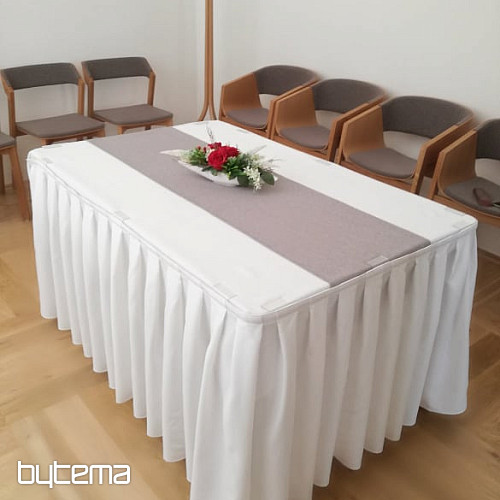 Moderní jednobarevná látka COSMOS bílá 145 cm