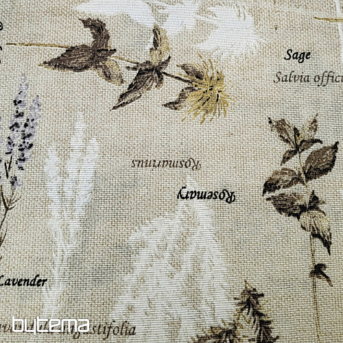Dekorační látka BOTANICO hnědá