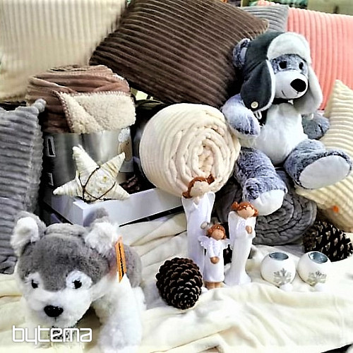 deka z mikrovlákna EXTRA MĚKKÁ OVEČKA manžestr - oříšek