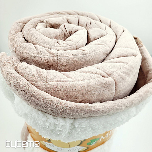 deka z mikrovlákna EXTRA MĚKKÁ OVEČKA prošev béžovošedá