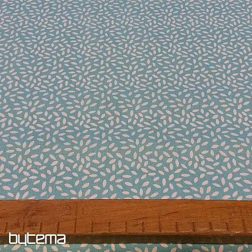 Bavlněná látka STILI turquoise tyrkys