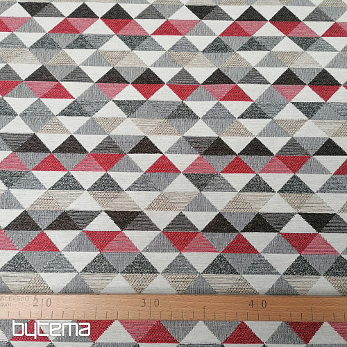 potahová látka LUSA triangl červená