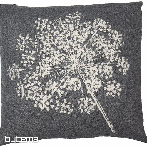 JADE květ povlak na polštář - antracit