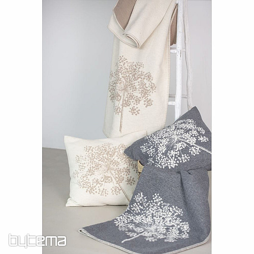 JADE květ povlak na polštář - antracit