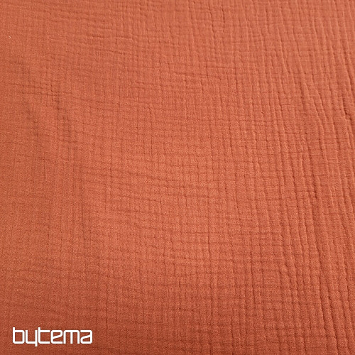 Bavlněná látka GAZE marsala