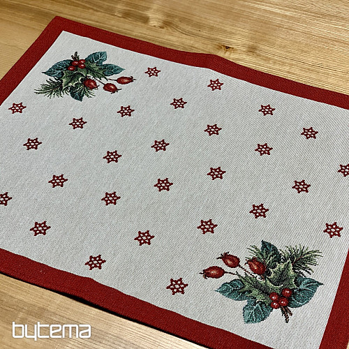 Gobelínový ubrus a šál VÁNOČNÍ SVÍČKA