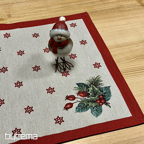 Gobelínový ubrus a šál VÁNOČNÍ SVÍČKA