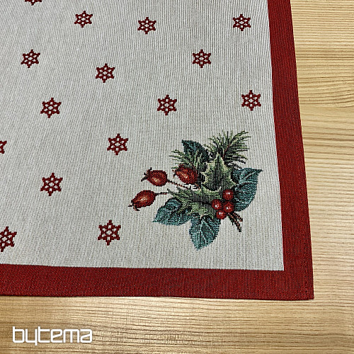 Gobelínový ubrus a šál VÁNOČNÍ SVÍČKA