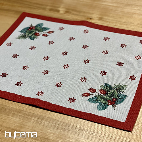 Gobelínový ubrus a šál VÁNOČNÍ SVÍČKA