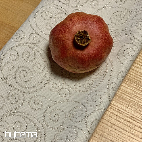 Vánoční prostírání FLASH ornament stříbrné natur