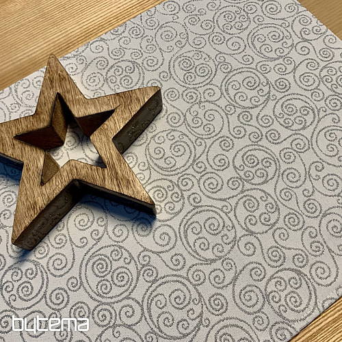 Vánoční prostírání FLASH ornament stříbrné