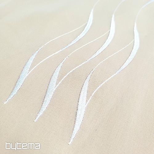 Vyšívaná luxusní záclona bílá GERSTER 195/0001