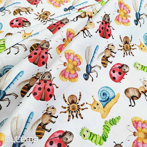 Dětský bavlněný satén ZVÍŘÁTKA digitální potisk