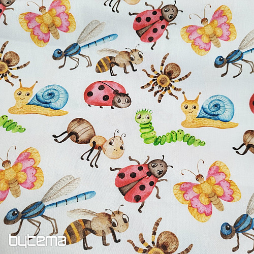 Dětský bavlněný satén ZVÍŘÁTKA digitální potisk