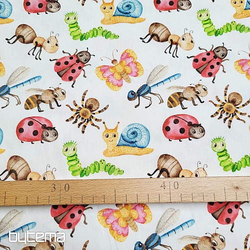 Dětský bavlněný satén ZVÍŘÁTKA digitální potisk