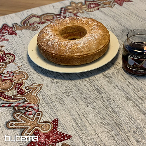 Gobelínový ubrus a šál VÁNOČNÍ PERNÍČKY