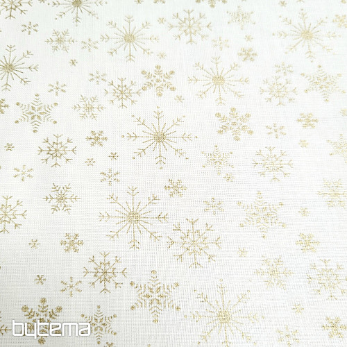 Bavlněná látka SMETANOVÉ VLOČKY