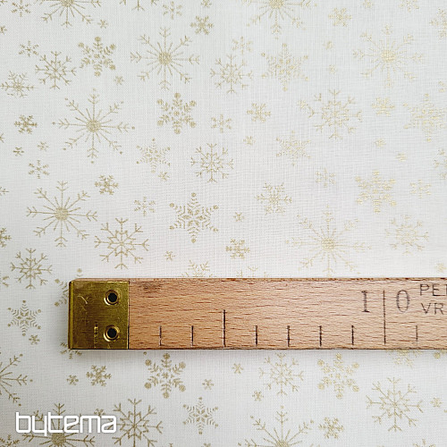 Bavlněná látka SMETANOVÉ VLOČKY