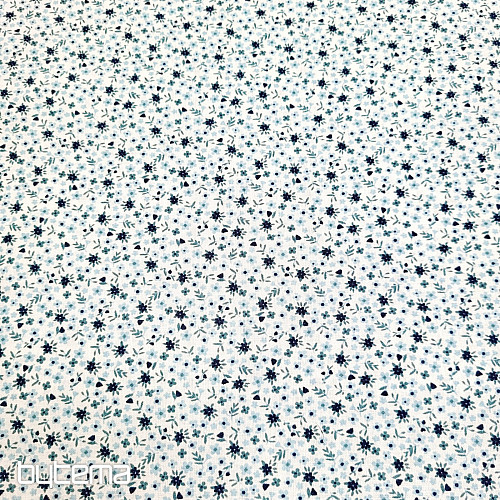 Bavlněná látka TOMETA kytička modrá